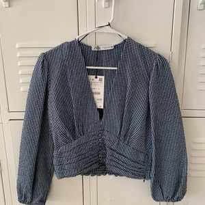 Zara Gingham Top
